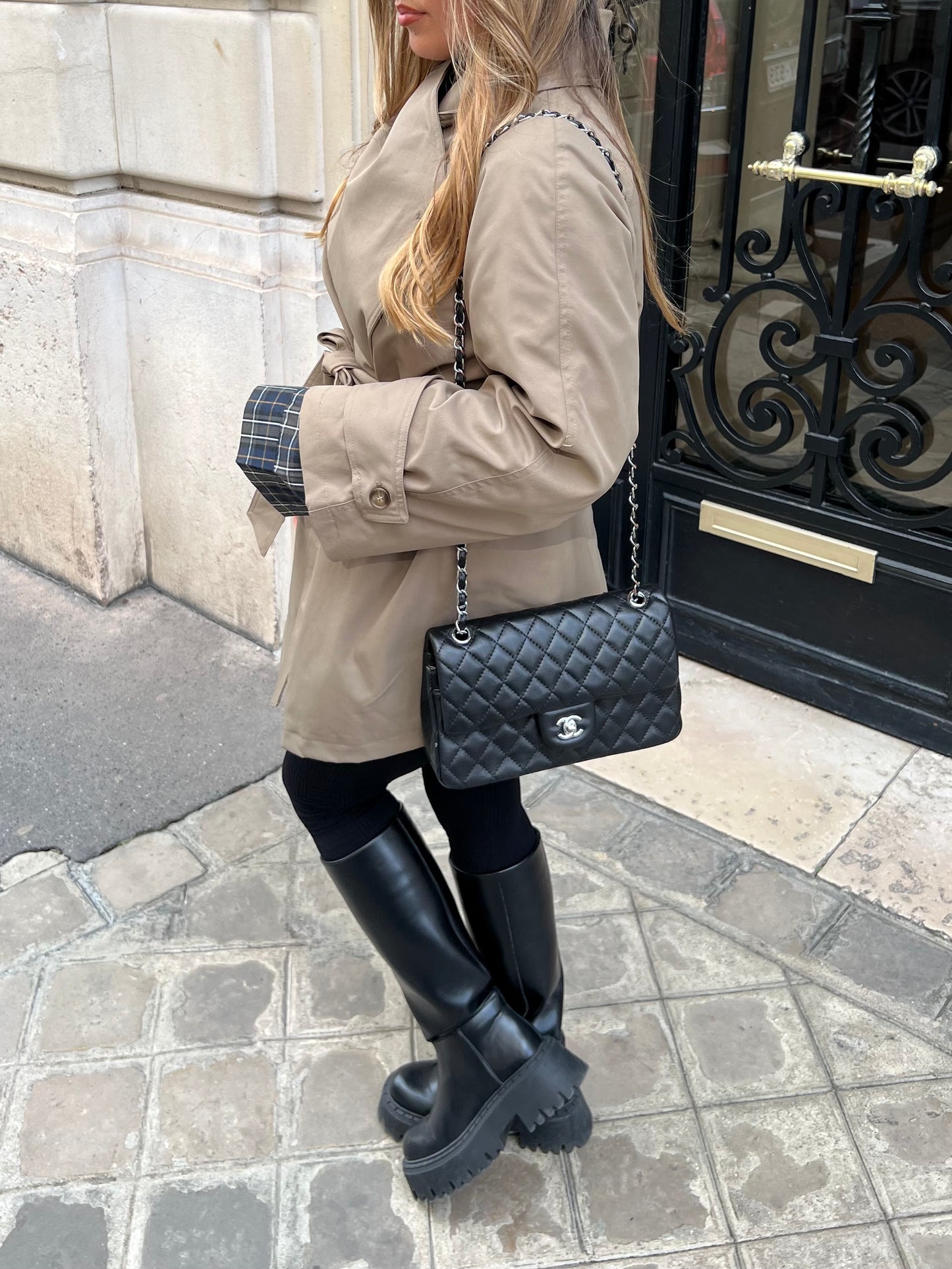 Trench mi long taupe