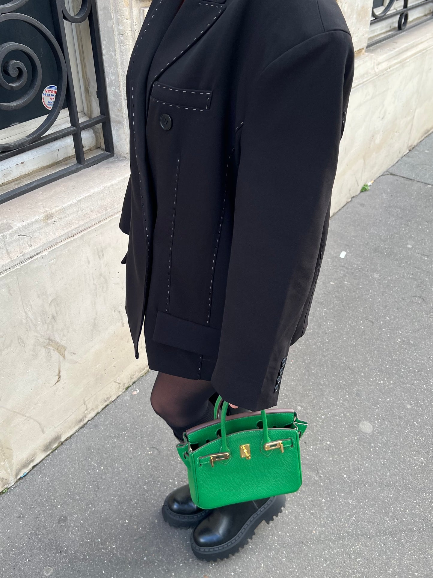 Blazer surpiqûres noir