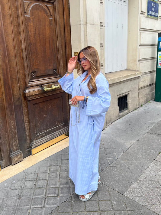 Robe kimono rayures
