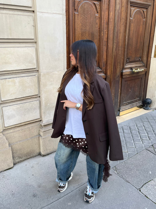 Robe dentelle pointillées