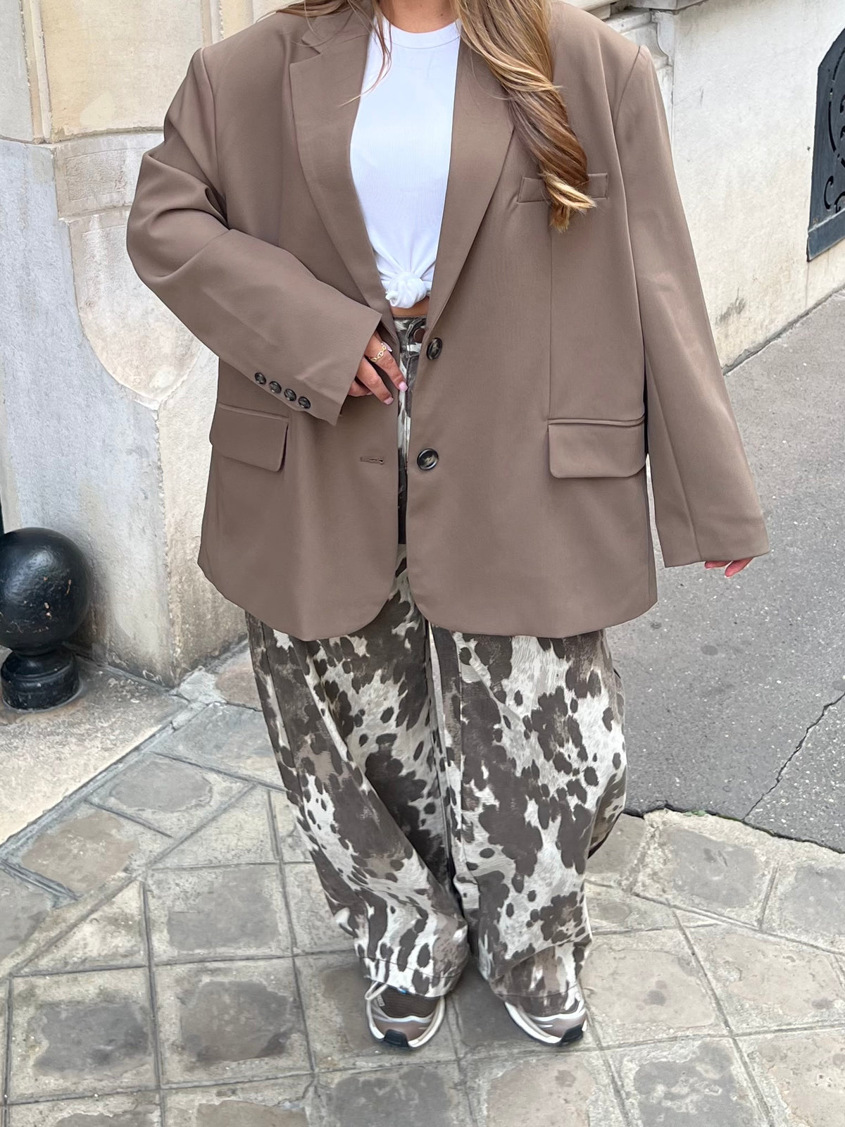Blazer oversize taupe