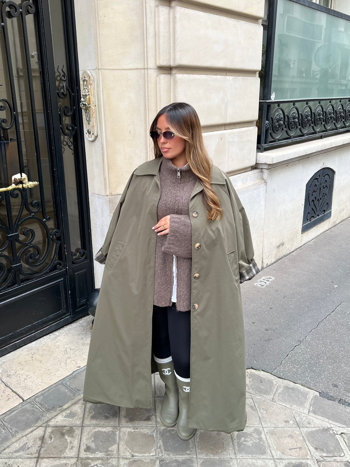 Gilet zip taupe
