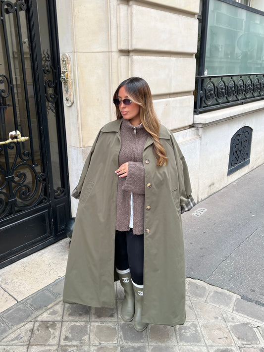 Gilet zip taupe