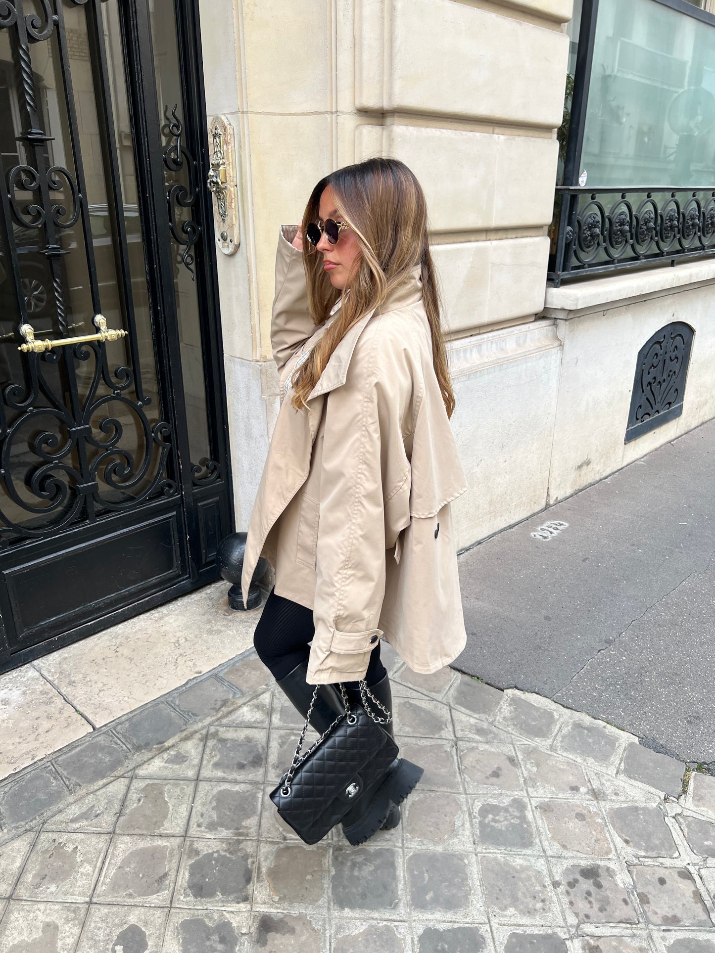Mini trench beige