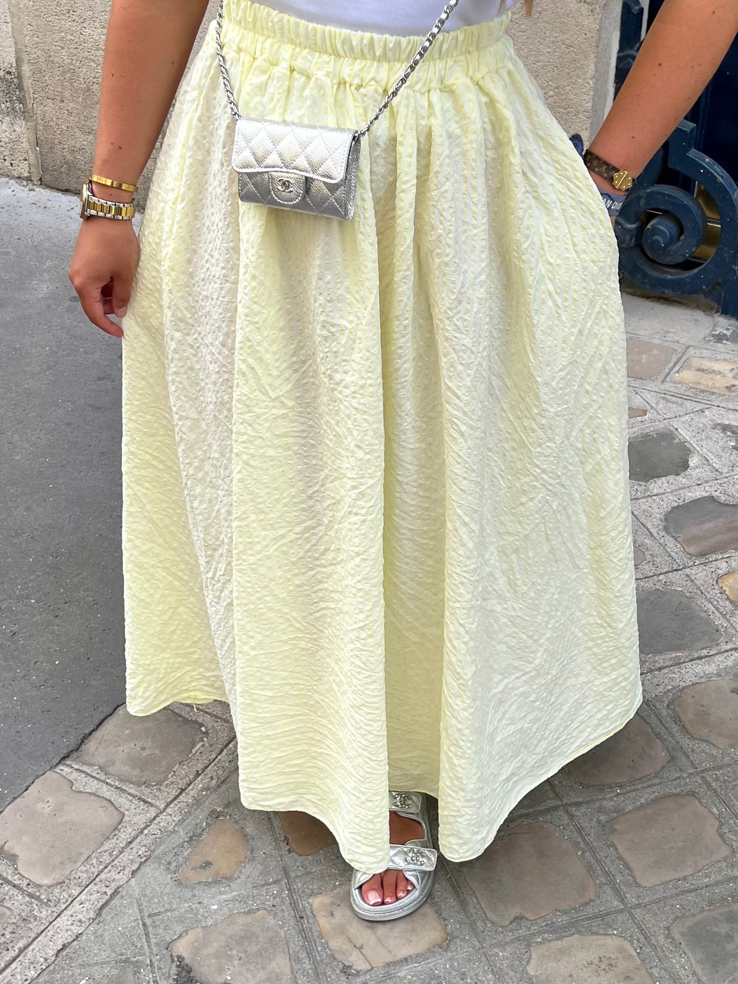 Jupe vichy jaune