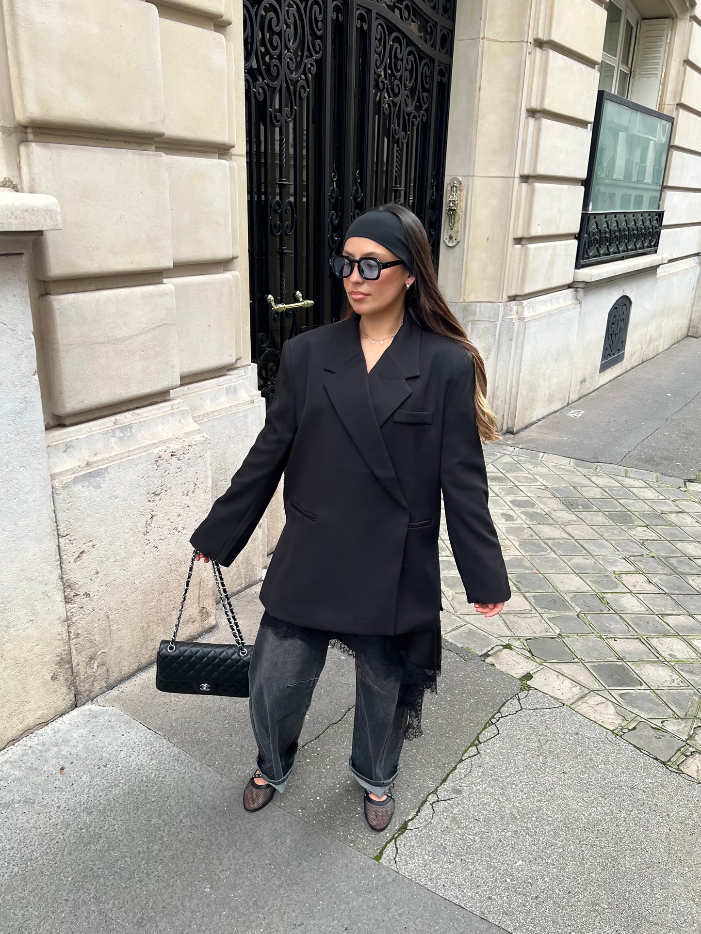 Blazer croisé noir