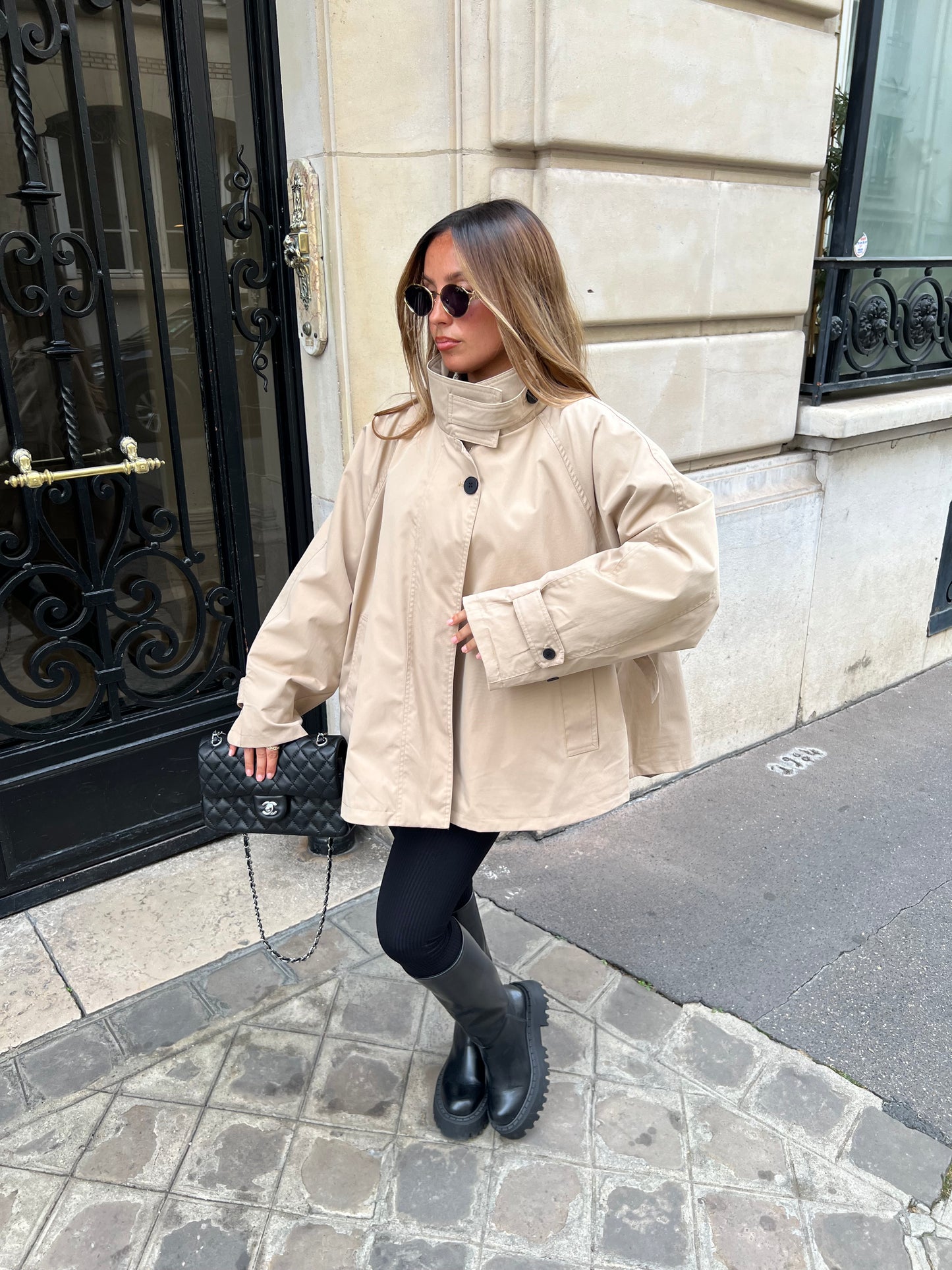 Mini trench beige