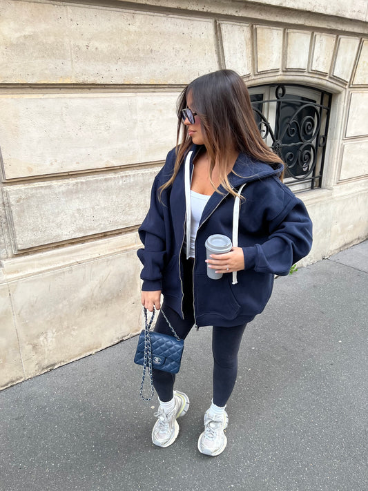 Sweat zippé oversize