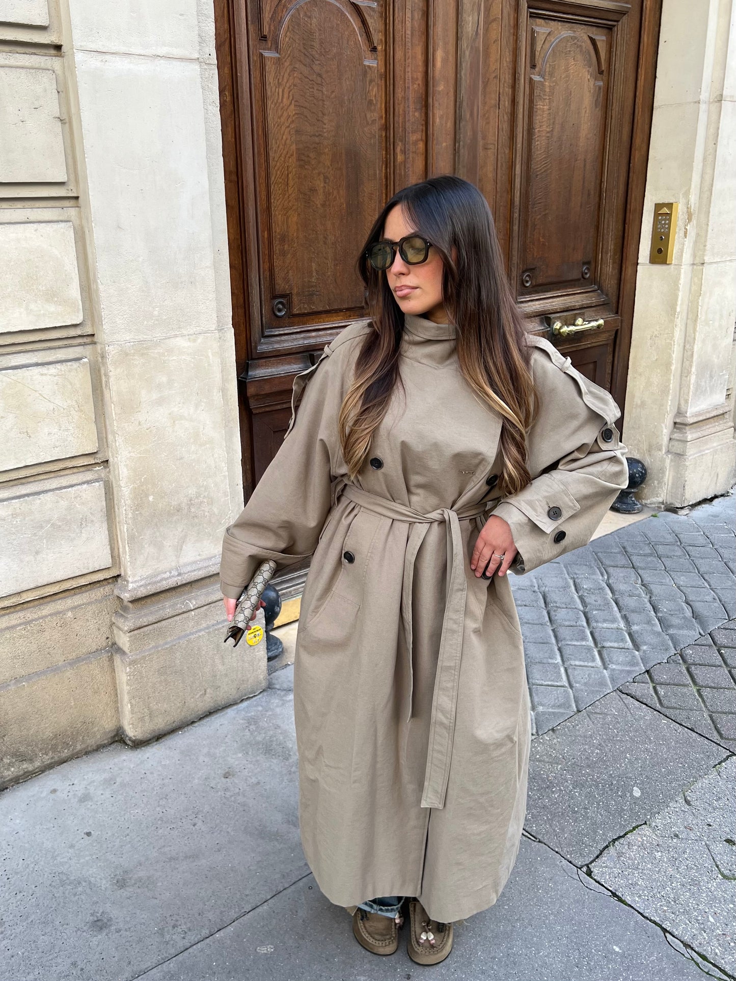 Trench oversize beige