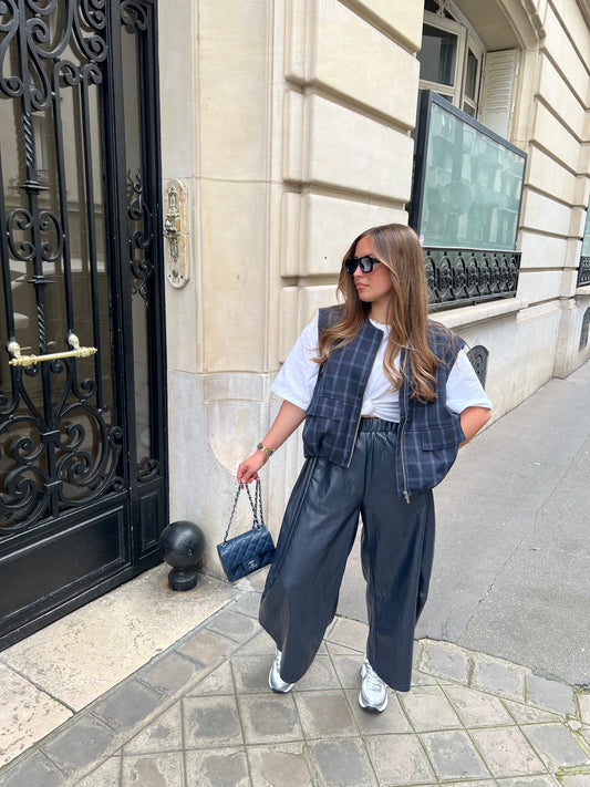 Pantalon simili marine