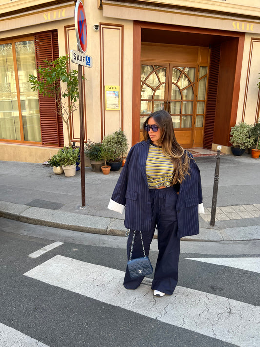 Pantalon évasé coton