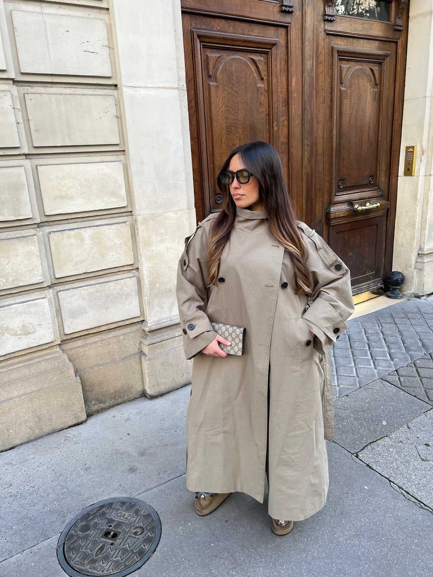 Trench oversize beige
