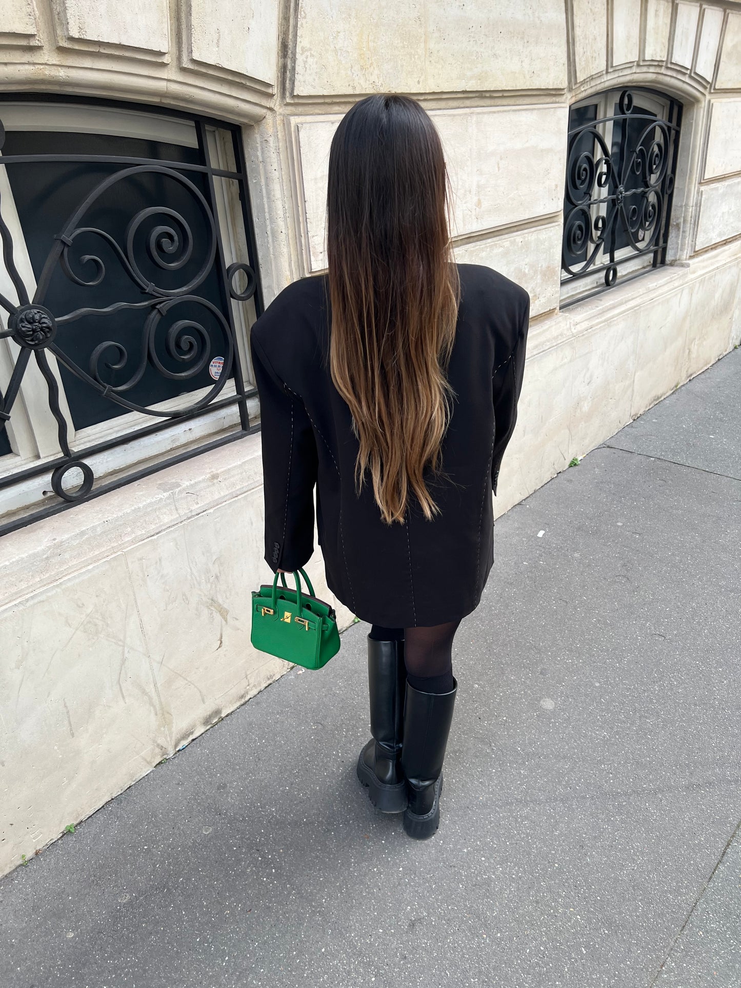 Blazer surpiqûres noir