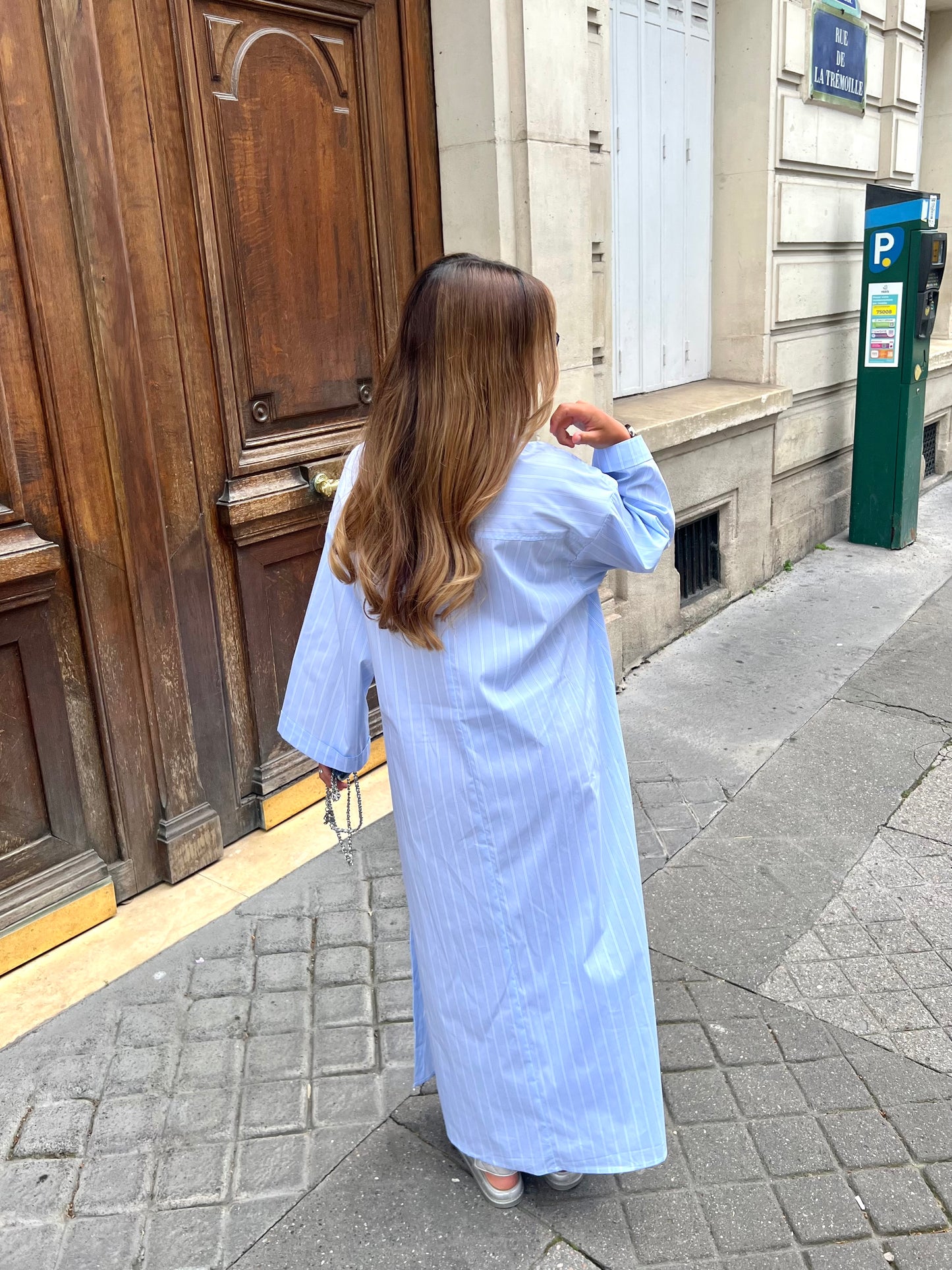 Robe kimono rayures